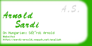 arnold sardi business card